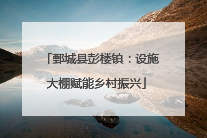 鄄城县彭楼镇：设施大棚赋能乡村振兴