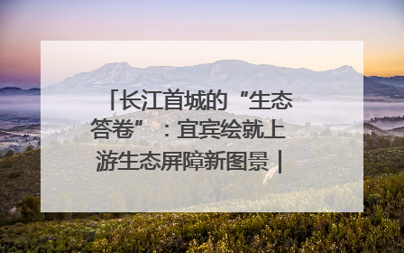 长江首城的“生态答卷”：宜宾绘就上游生态屏障新图景｜中华环保世纪行