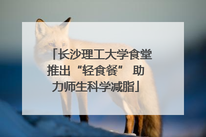 长沙理工大学食堂推出“轻食餐” 助力师生科学减脂