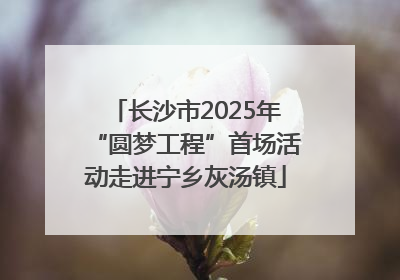 长沙市2025年“圆梦工程”首场活动走进宁乡灰汤镇
