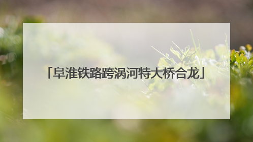 阜淮铁路跨涡河特大桥合龙