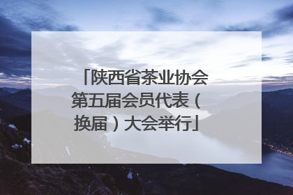 陕西省茶业协会第五届会员代表（换届）大会举行