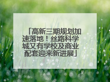 高新三期规划加速落地！丝路科学城又有学校及商业配套迎来新进展