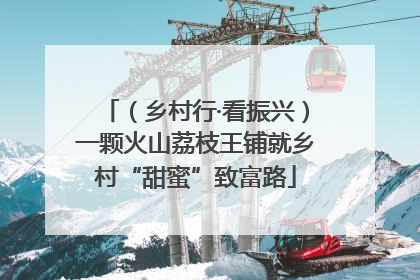 （乡村行·看振兴）一颗火山荔枝王铺就乡村“甜蜜”致富路