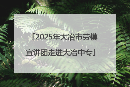 2025年大冶市劳模宣讲团走进大冶中专