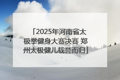 2025年河南省太极拳健身大赛决赛 郑州太极健儿载誉而归