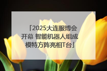 2025大连服博会开幕 智能机器人组成模特方阵亮相T台
