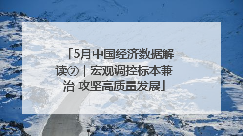 5月中国经济数据解读②｜宏观调控标本兼治 攻坚高质量发展