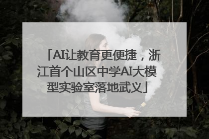 AI让教育更便捷，浙江首个山区中学AI大模型实验室落地武义