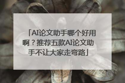 AI论文助手哪个好用啊？推荐五款AI论文助手不让大家走弯路